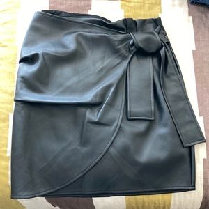 Faux leather skirt